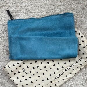 Clare V Fold-over Calfhair Clutch